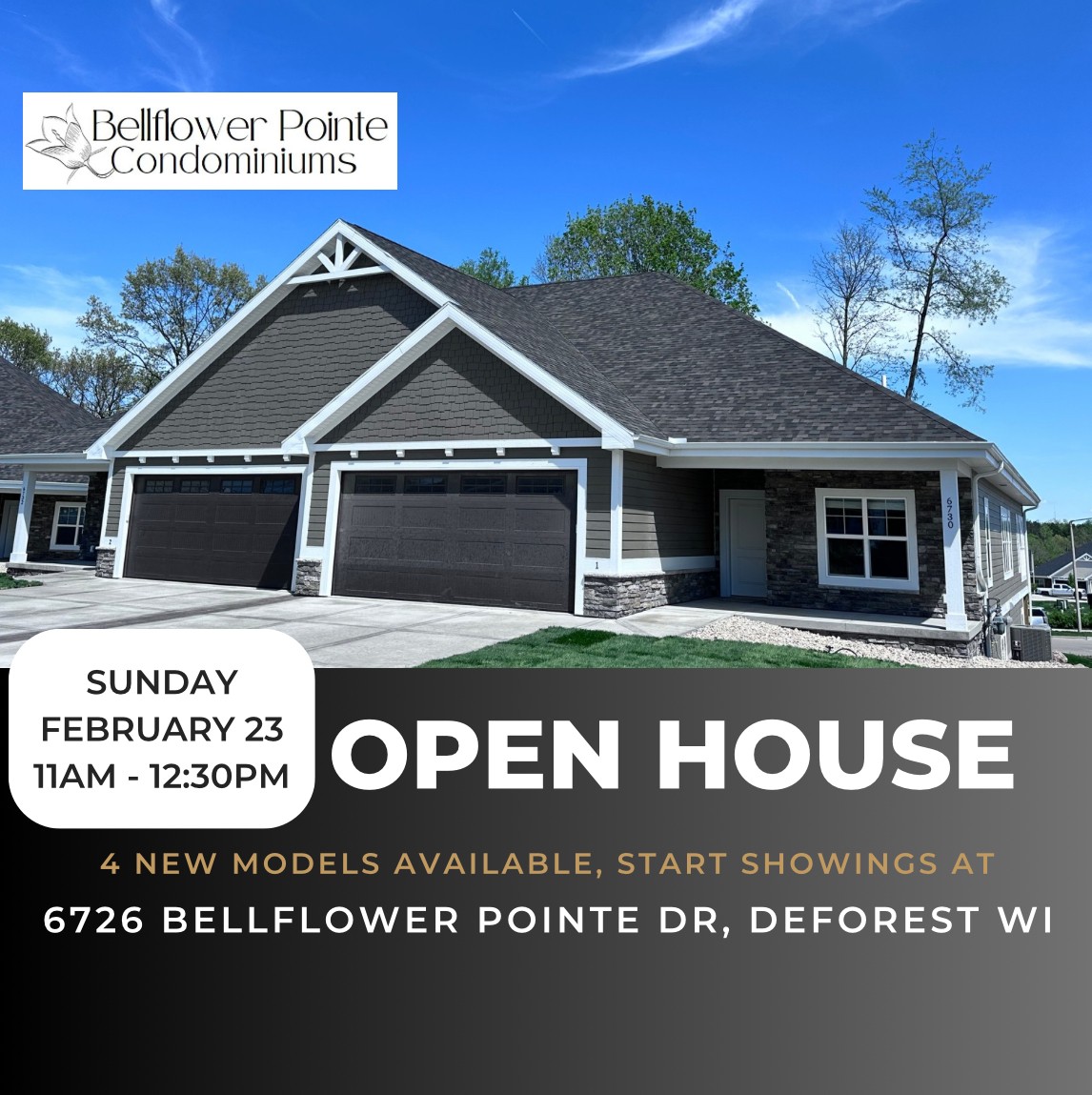 Bellflower Pointe Open Sun February 23 or By Appointment