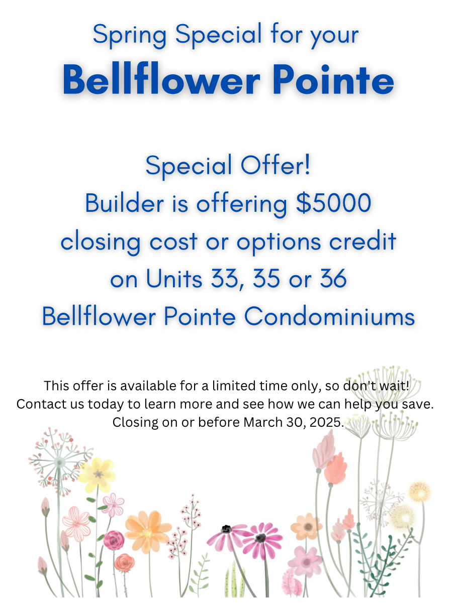 Bellflower Pointe Open Sun February 16 or By Appointment